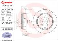 08.A355.11 BREMBO - TARCZA HAMULCOWA HONDA CR-V II  02-06 TYŁ