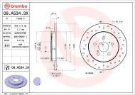 08.A534.3X BREMBO - TARCZA HAMULC. TOYOTA VERSO S 10-16 TYŁ BREMBO