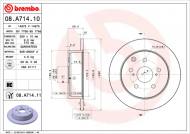 08.A714.11 BREMBO - TARCZA HAMULCOWA TOYOTA AVENSIS  05-09 TYŁ