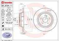 08.A734.11 BREMBO - TARCZA HAMULCOWA MERCEDES W221 S-KLASA 06- TYŁ