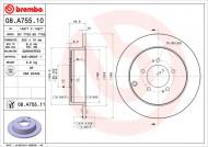 08.A755.11 BREMBO - TARCZA HAM. OUTLANDER TYŁ 