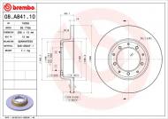 08.A841.10 BREMBO - TARCZA HAMULCOWA LANDROVER DEFENDER  98- TYŁ