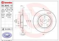 08.B045.11 BREMBO - TARCZA HAM. TYL 