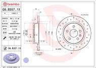 08.B357.1X BREMBO - TARCZA HAMULC. OPEL ASTRA J 09-15 TYŁ BREMBO