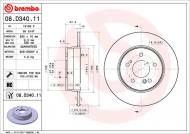 08.D340.11 BREMBO - TARCZA HAMULC. MERCEDES R129 SL-KLASA  98-01 TYŁ BREMBO