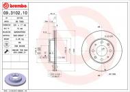 09.3102.10 BREMBO - TARCZA HAM. HONDA CIVIC II 