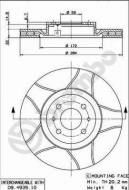 09.4939.75 BREMBO - TARCZA HAM.PRZÓD MAX ALFA ROMEO 155 