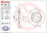 09.4987.21 BREMBO - TARCZA HAM. CITROEN BERLINGO 