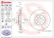 09.5180.31 BREMBO - TARCZA HAM.PRZÓD FIAT STILO 04- 1,9D 