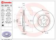 09.5570.10 BREMBO - TARCZA HAM. SEAT TOLEDO I 