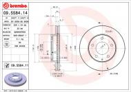 09.5584.11 BREMBO - TARCZA HAM. FORD USA PROBE II 