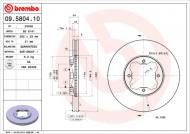 09.5804.10 BREMBO - TARCZA HAMULCOWA HONDA ACCORD  90-98 