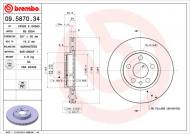 09.5870.34 BREMBO - TARCZA HAM. CITROEN 