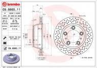 09.6665.11 BREMBO - TARCZA HAM. TYL 