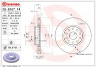 09.6767.11 BREMBO - TARCZA HAM. ALFA ROMEO 166 