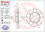 09.6845.75 BREMBO - TARCZA HAMULCOWA MERCEDES W210 E-KLASA 95-02