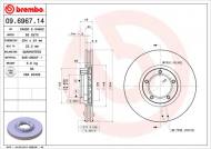 09.6967.14 BREMBO - TARCZA HAM. FORD TRANSIT 