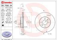 09.7292.34 BREMBO - TARCZA HAM. RENAULT LAGUNA 