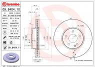 09.8404.11 BREMBO - TARCZA HAM.PRZÓD MERCEDES VITO BM639 03-