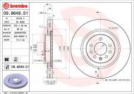 09.8649.51 BREMBO - TARCZA HAMULC. OPEL CORSA E  14- PRZÓD BREMBO