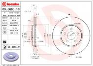 09.8665.11 BREMBO - TARCZA HAM. FORD MONDEO III 