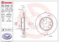 09.9726.11 BREMBO - TARCZA HAM. KIA CARNIVAL 