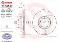 09.A531.20 BREMBO - TARCZA HAM.PRZÓD FORD TRANSIT 06- 