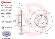 09.A532.11 BREMBO - TARCZA HAM.PRZOD HYUNDAI SONATA 05- 