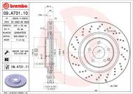 09.A731.11 BREMBO - TARCZA HAM.PRZÓD MERCEDES C W203 03-07 