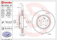 09.A742.21 BREMBO - TARCZA HAMULCOWA MERCEDES W124  93-95 TYŁ E500