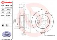 09.A922.14 BREMBO - TARCZA HAMULCOWA MERCEDES SPRINTER  95-06