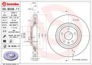 09.B038.11 BREMBO - TARCZA HAMULC. AUDI TT  07- PRZÓD BREMBO