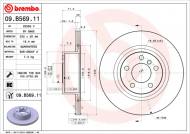 09.B569.11 BREMBO - TARCZA HAM.TYL BMW X3 F25 11- 