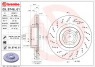 09.B746.61 BREMBO - TARCZA HAMULCOWA MERCEDES C207 E-KLASA 09- PRZÓD