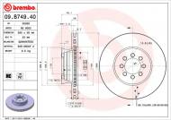 09.B749.40 BREMBO - TARCZA HAMULC. MERCEDES SPRINTER 616CDI 01- PRZÓD BREMBO