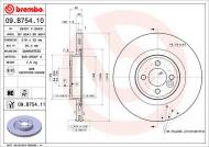 09.B754.11 BREMBO - TARCZA HAM. 