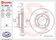 09.B968.11 BREMBO - TARCZA HAMULC. TOYOTA LAND CRUISER 80  90-97 BREMBO