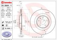 09.B969.11 BREMBO - TARCZA HAMULC. AUDI A6  11- TYŁ BREMBO 