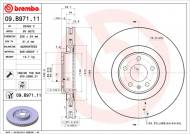 09.B971.11 BREMBO - TARCZA HAMULC. AUDI A6  11- PRZÓD BREMBO