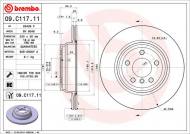 09.C117.11 BREMBO - TARCZA HAM.TYL BMW 3 F30 11- 