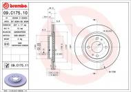 09.C175.11 BREMBO - TARCZA HAM.PRZOD CITROEN C-ZERO 10- 