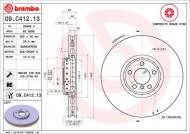 09.C412.13 BREMBO - TARCZA HAM.PRZ LE BMW X5/X6 E70 