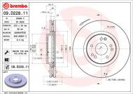 09.D228.11 BREMBO - TARCZA HAMULC. MERCEDES W124 E-KLASA  93-95 LP BREMBO