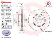 09.D525.13 BREMBO - TARCZA HAMULC. MERCEDES W205 C-KLASA  14- PRZÓD BREMBO