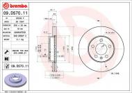 09.D570.11 BREMBO - TARCZA HAMULC. VW POLO  17- PRZÓD BREMBO