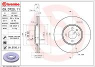 09.D720.11 BREMBO - TARCZA HAMULC. VW UP 1,0 GTI  17- PRZÓD BREMBO