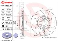 09.D986.11 BREMBO - TARCZA HAMULC. MERCEDES W177 A-KLASA 18- PRZÓD BREMBO