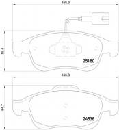 P23148 BREMBO - KLOCKI HAM.ALFA GULIETTA 10- PRZÓD 