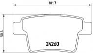 P24063 BREMBO - KLOCKI HAM. FORD MONDEO III 