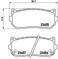 P30008 BREMBO - KLOCKI HAM. KIA CARENS I 